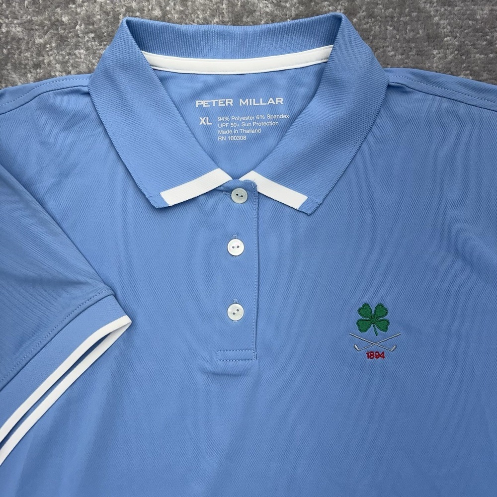 Peter Millar Golf Polo Shirt Womens XL Performance Morris County Golf Club NWT